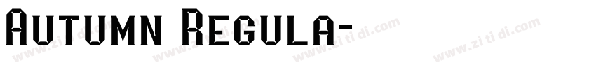 Autumn Regula字体转换
